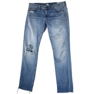 Rag & Bone June Distressed Straight Jeans 29 Preppy Soft Grunge Beachy